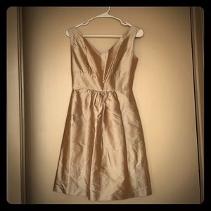 Gold Shantung Cocktail Dress